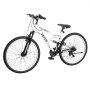 VEVOR Bicicleta de Montaña para Adultos 27,5 pulgadas, 18 Velocidades, Cuadro de Acero de Carbono, Neumáticos Todoterreno, Preensamblada, para Carreteras Pavimentadas, Parques y Senderos Boscosos