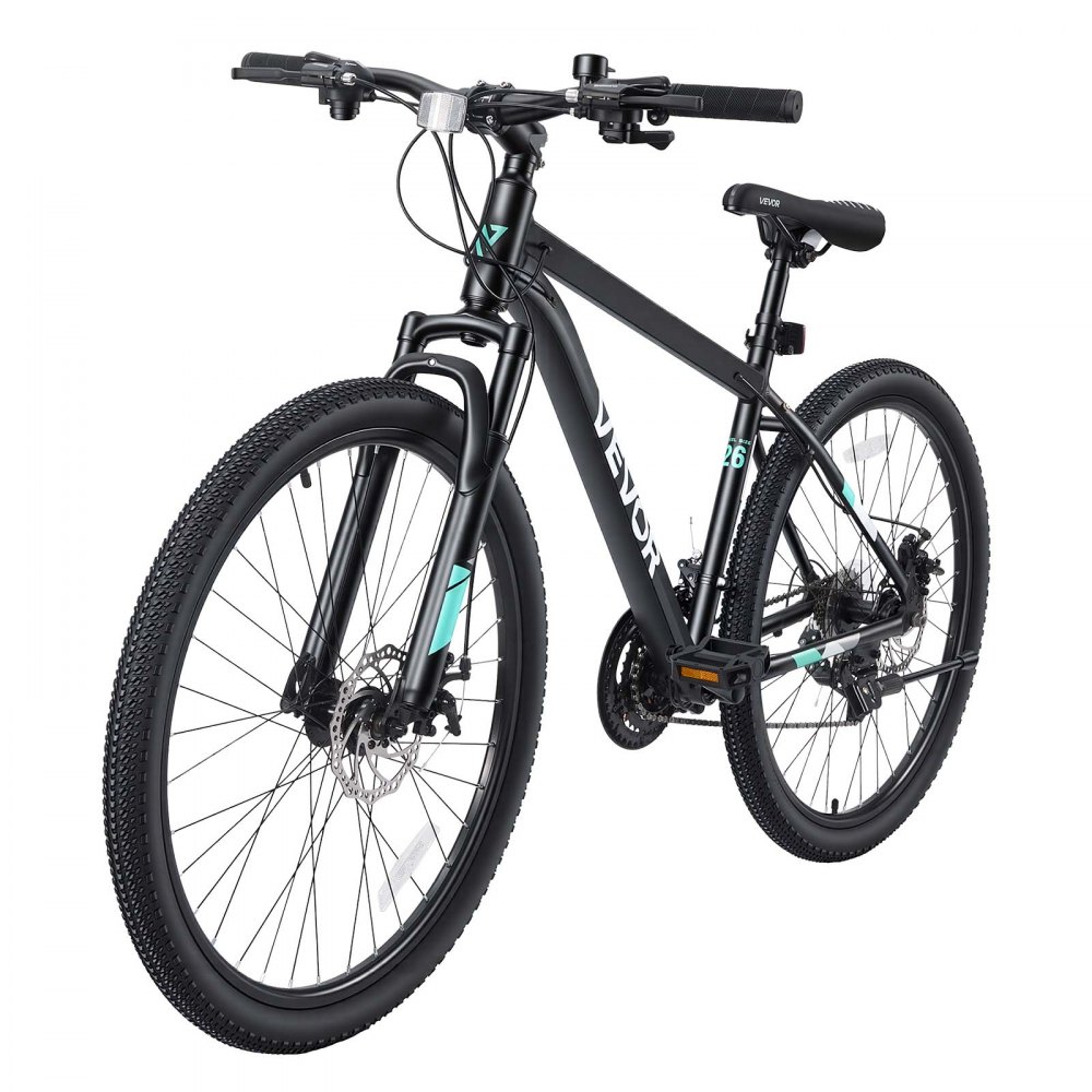 VEVOR Bicicleta de Montaña para Adultos 26 pulgadas, 21 Velocidades, Cuadro de Aleación de Aluminio, Neumáticos Todoterreno, Preensamblada, para Carreteras Pavimentadas, Parques, Senderos Boscosos