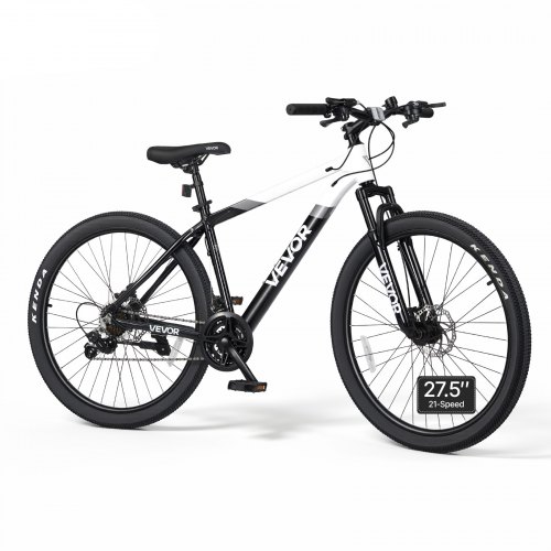 VEVOR Bicicleta de Montaña para Adultos 27,5 pulgadas, 21 Velocidades, Cuadro de Aleación de Aluminio, Neumáticos Todoterreno, Preensamblada, para Carreteras Pavimentadas, Parques, Senderos Boscosos