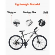 VEVOR Bicicleta de Montaña Suspensión Delantera Freno Disco 1850 x 630 x 1070 mm