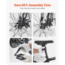 VEVOR Bicicleta de Montaña, Bicicleta MTB con Suspensión Delantera, 21 Velocidades, Sillín Cómodo, Frenos de Disco Dobles, Cuadro de Aleación de Aluminio, para Senderos y Nieve, 1850 x 630 x 1070 mm