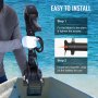 VEVOR Motor Eléctrico de Arrastre Empuje de 39 kg Motor Eléctrico para Barco 24 V Velocidad Variable Motor de Barco de Acero Inoxidable 86,4 cm 45 A 1700 rpm para Curricán Barcos Kayak Neumático Canoa
