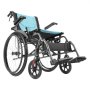 VEVOR wheelchair, durable, ultra-lightweight aluminum alloy wheelchair, portable wheelchair with fold-down armrests, desk-length design, 3-position adjustable footrests, 18-inch wide seat, 250 lb weight capacity