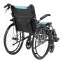 VEVOR wheelchair, durable, ultra-lightweight aluminum alloy wheelchair, portable wheelchair with fold-down armrests, desk-length design, 3-position adjustable footrests, 18-inch wide seat, 250 lb weight capacity