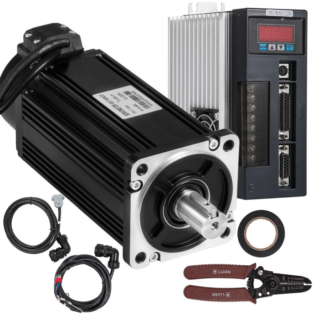 Servomotor 1kw 4nm Ac Servo Driver Kit Cnc Estabilidad Magnético Inspección