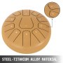VEVOR Tambor De Lengua 10\'\' Acero Handpan Mayor 11 Notas Tankdrum Con Bolso Mazos