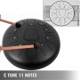 VEVOR 12\'\' Acero Tambor De Lengua Handpan Mayor 11 Notas Tankdrum Con Bolso Mazos