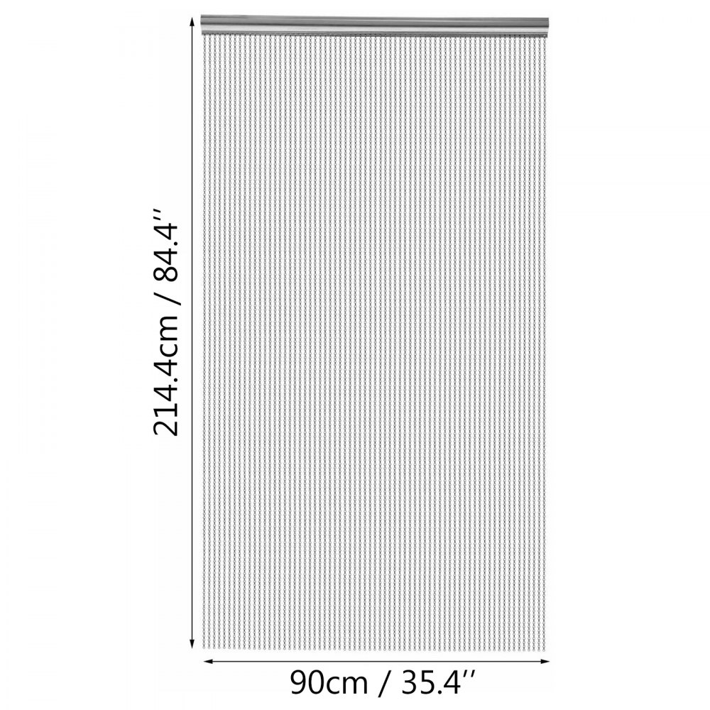 Cortina De Cadena De Aleación Y Magnesio 90x210 Cm Cortina De Doble Ganchos