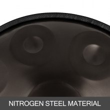 VEVOR Tambor de Lengua de Acero 22 Pulgadas 56 cm Handpan Drum con Menor 9 Notas con Bolso Libro de Música Mazos Puntas de Dedo Negro
