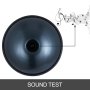 9 Notas Tambor De Lengua Handpan Acero Tambor Manos Sonido De Vibración