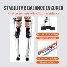 VEVOR Zancos de trabajo de aleación de aluminio Altura ajustable de 61-101,6cm Zancos de pintura para carga de 103kg Zancos para paneles de yeso Tamaño