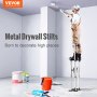 VEVOR Zancos de Trabajo de Aleación de Aluminio Altura Ajustable de 91,4-126,7 cm Zancos de Pintor Carga de 103kg Zancos para Paneles de Yeso Tamaño de Pies 27-29cm para Pintura Decoración Color Plata