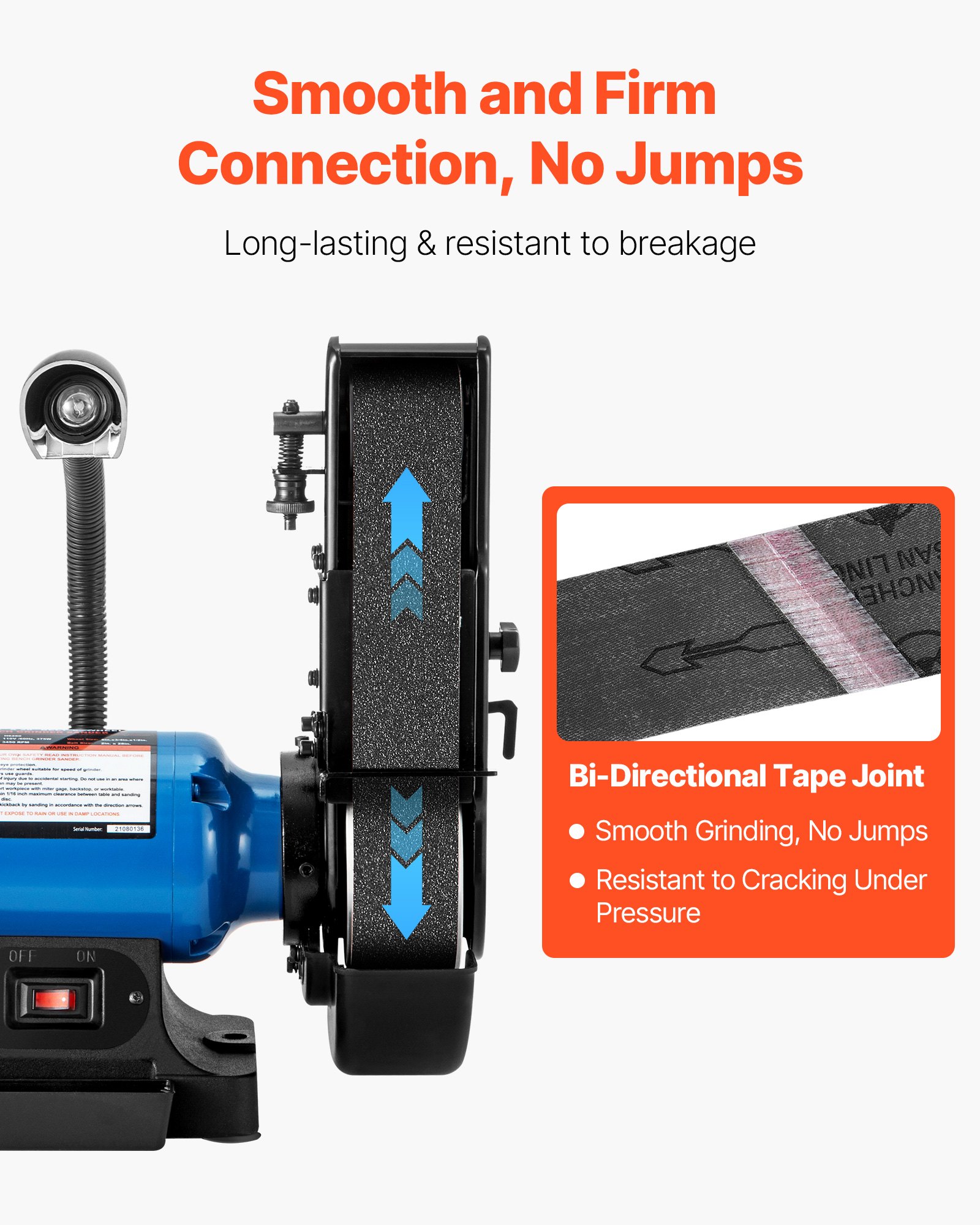 VEVOR Bandas de Lijado 183 cm, 6 Unidades Cada Una con Grano 120, 240, 400, 600, 800 y 1000 de Carburo de Silicio a Afilar Cuchillos, Trabajar Metales, Materiales Compuestos y Acabado Plásticos