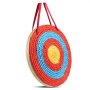 VEVOR Objetivo de Tiro con Arco de 50,8 cm Objetivo de Paja Tradicional Hecho a Mano Portátil Espesor de 2,5" de 3 Capas Accesorio para Entrenamiento de Tiro con Arco al Aire Libre, Arcos y Ballestas