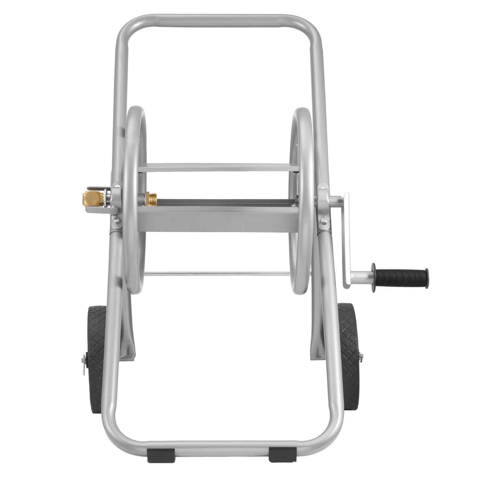 VEVOR Carro Carrete Manguera, Manguera Agua 5/8" Capacidad 53m (Manguera No Incluida), Herramientas Móviles con Ruedas, Plantación Exterior Acero Recubierto en Polvo para Jardín, Patio, Césped
