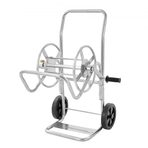 VEVOR Carro de carrete de manguera, manguera de agua de 5/8" capacidad de 200 pies (manguera no incluida), herramientas móviles con ruedas, plantación al aire libre de acero con recubrimiento en polvo