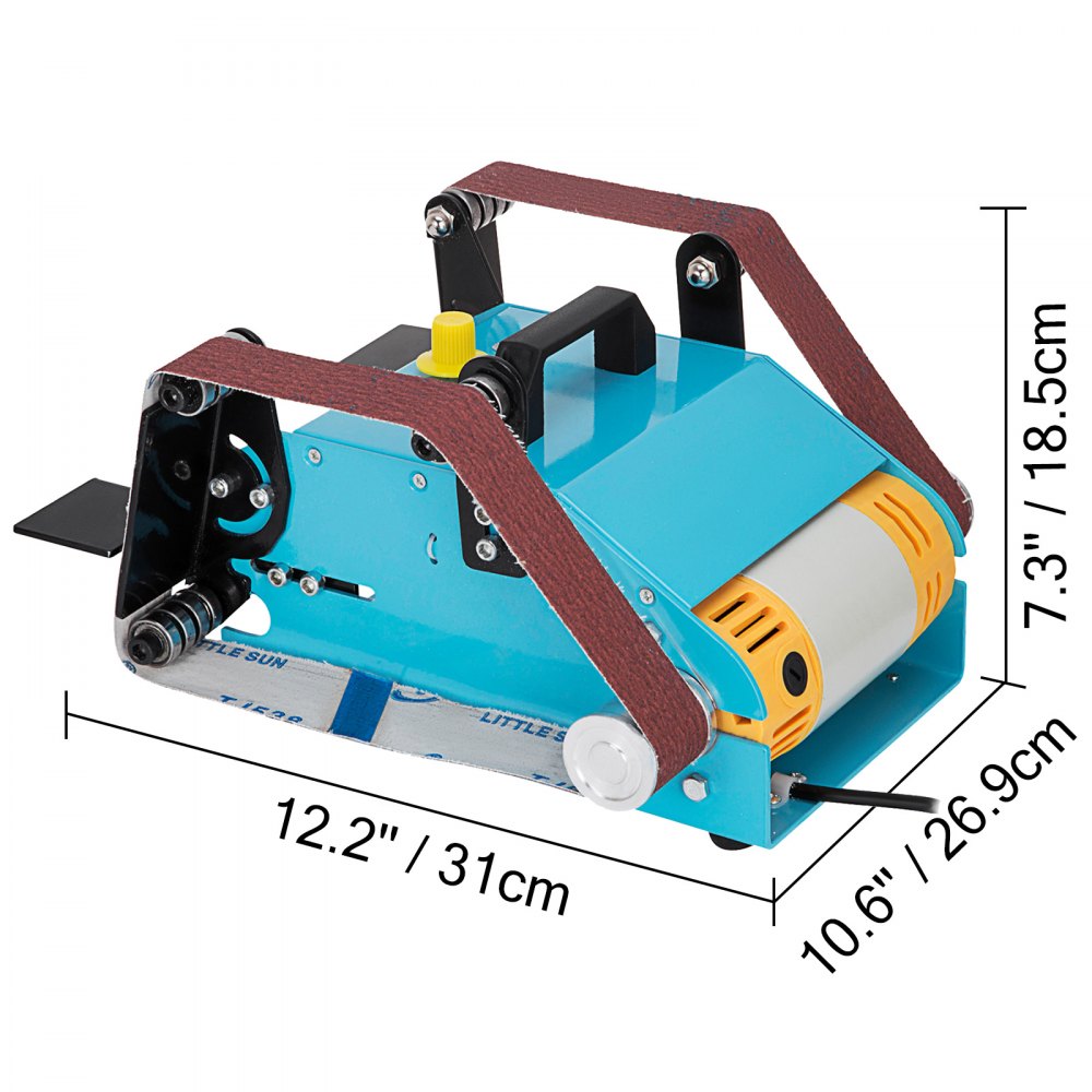 Vevor Lijadora De Banda Lijadora 950w Amoladora De Banco Doble Eje 6000 Rpm