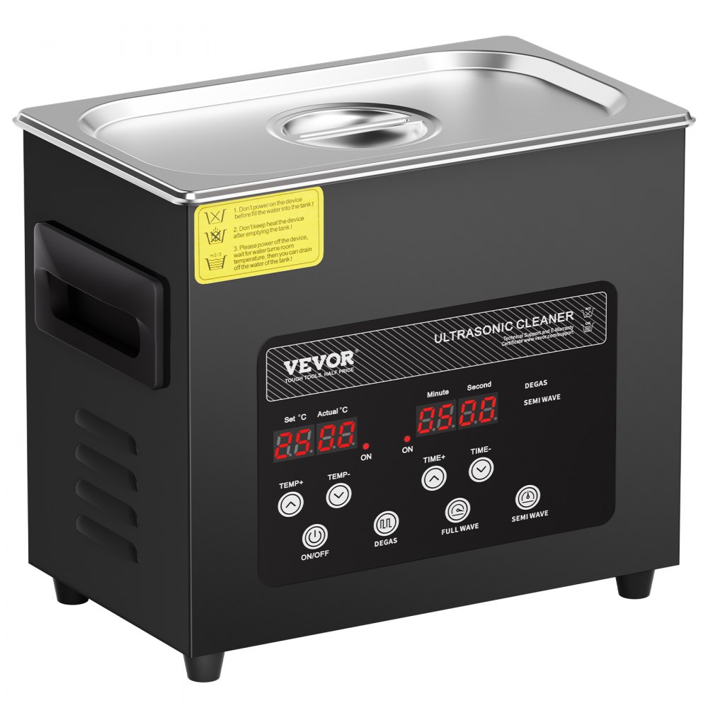 VEVOR Limpiador Ultrasónico 3 L Máquina de Limpieza con Temporizador 120 W