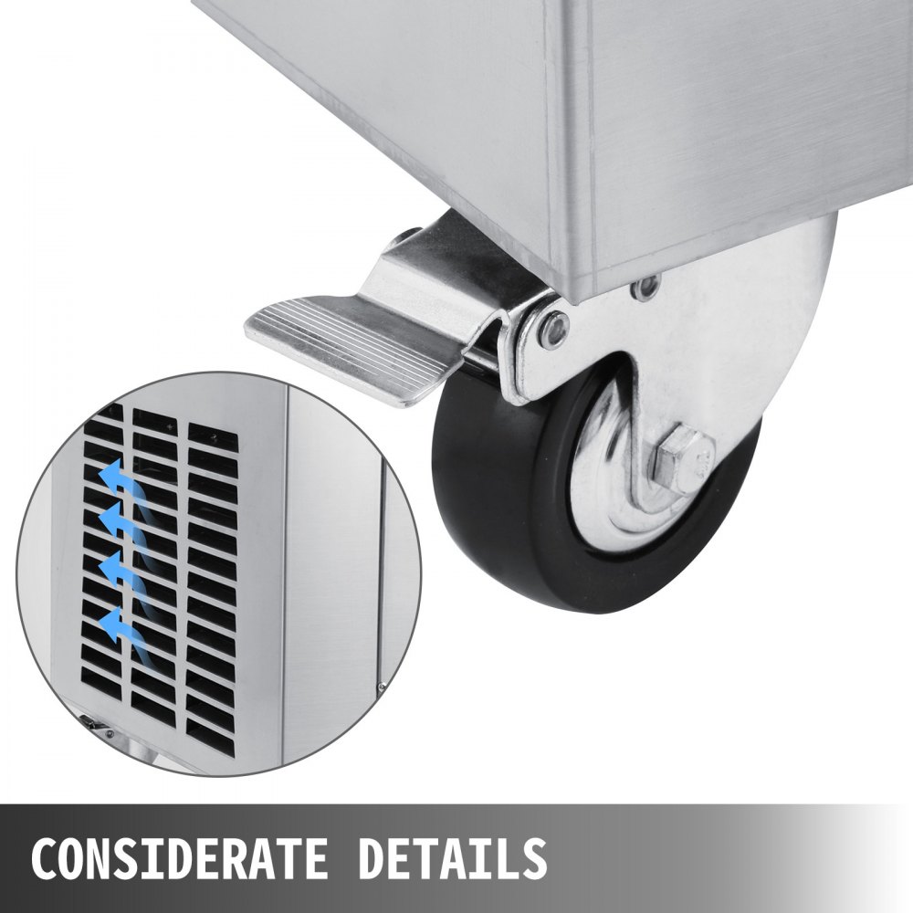 VEVOR Plancha Para Hacer Helado Tailandés, con 2 Sartén y 5 Cilindros de Ingredientes, Maquina de Helado Frito, de Acero Inoxidable, Plato Frío de Helado de Freír, con 2 Métodos de Descongelación