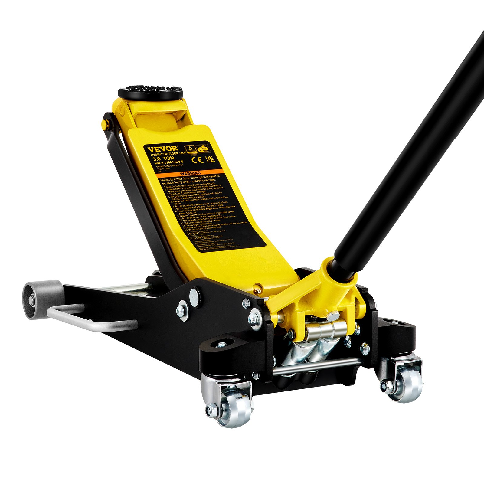 VEVOR 2.5 t hydraulic trolley jack, 95-475mm lifting capacity, aluminum & steel car jack, 119mm diameter jack stand, scissor jack for off-road vehicles & workshops