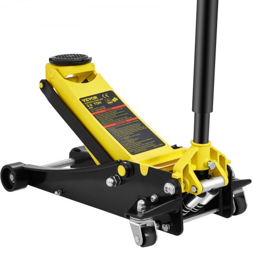 VEVOR Gato de Bajo Perfil de Acero Carga Máxima de 3 T Gato Hidraulico para Coche Rango de Elevación 85-500 mm Bomba Hidráulica Doble Gato Carretilla para Coches Familiares, Camiones, Todoterrenos