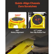 VEVOR Gato Hidráulico de Perfil Bajo para Vehículos Deportivos Multiusos, Capacidad de 4 T, con Carretilla de Acero y Bomba de Acción Rápida de Doble Pistón, Rango de Elevación de 100 a 545 mm