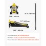 VEVOR Gato Hidráulico de Piso Capacidad de 2,5 T Altura de elevación de 75-495 mm Gato de Acero Resistente con Bomba de Elevación Rápida de Doble Pistón para Taller de Elevación de Camiones SUV