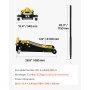 VEVOR Gato para Automóvil Gato para Automóvil de Perfil Bajo 3 T Gato para Automóvil de Carreras de Acero Resistente con Bomba de Elevación Rápida de Doble Pistón Rango de Elevación del Gato 75-495 mm