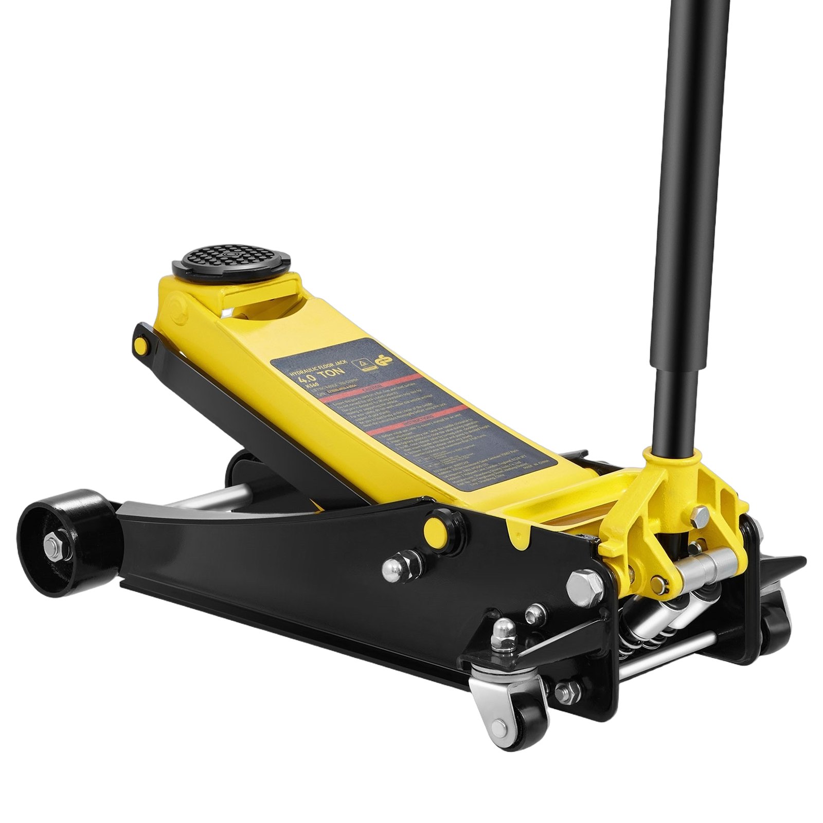 VEVOR Gato Hidráulico de Piso Capacidad de 4 T Altura de elevación de 100-533 mm Gato de Acero Resistente con Bomba de Elevación Rápida de Doble Pistón para Taller de Elevación de Camiones SUV