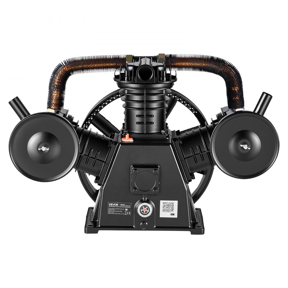 VEVOR Bomba de Compresor de Aire 5,6 kW, 547 L/min, 8 bar, con 3 Cilindros para Talleres y Garajes, Cabezal de Compresor de Aire con Polea por Correa, Hierro Fundido, para Herramientas Neumáticas
