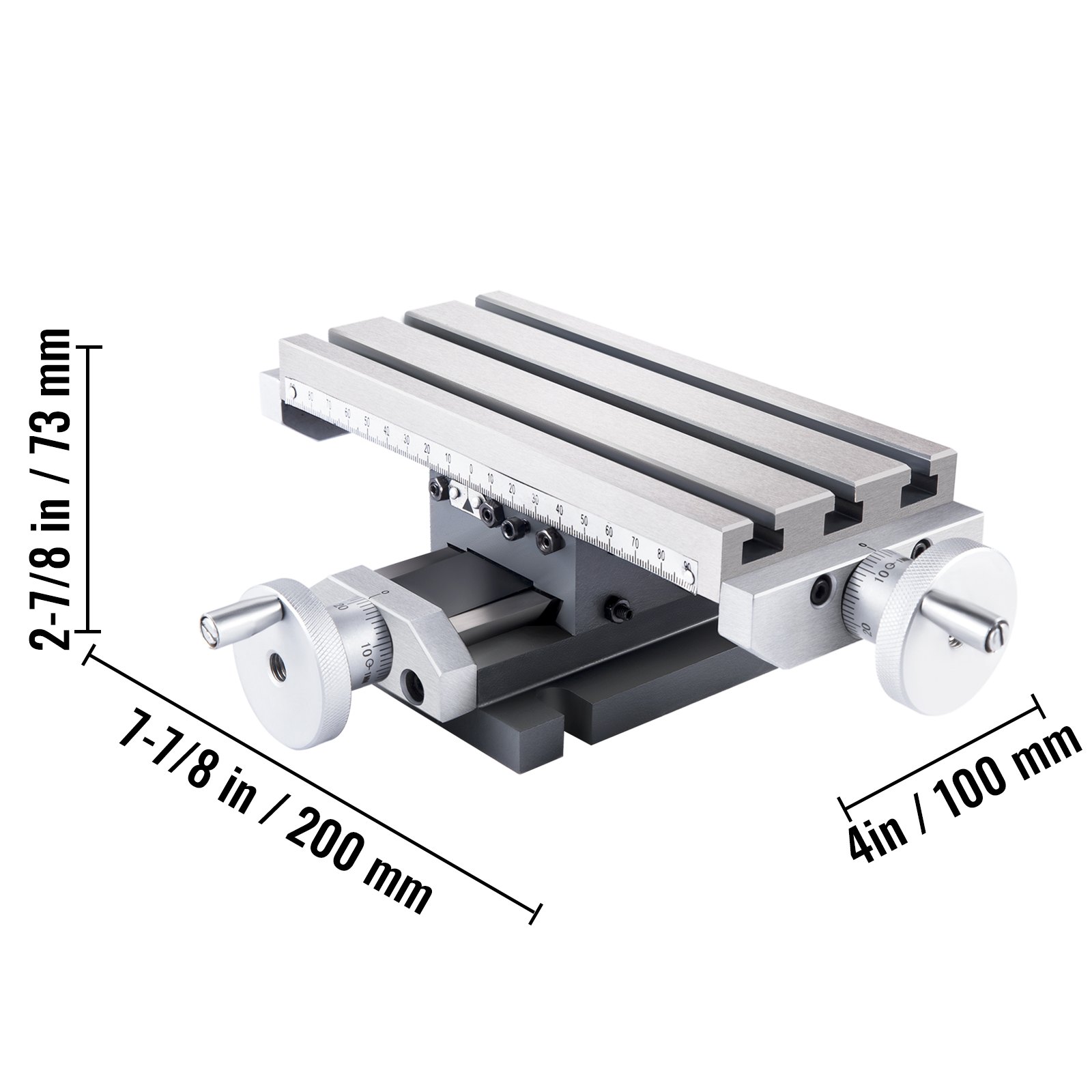 Vevor 2 Ejes Mesa De Trabajo De Fresado 10x20 Cm Mesa De Fresado De Diapositivas