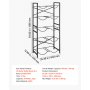 VEVOR Estante para Garrafas de Agua, Soporte para Botellas Grandes de Agua, Estantería Metálica de 5 Niveles para 10 Jarras de 11 L y 19 L, Organizador de Almacenamiento para Oficina Comedor Salón