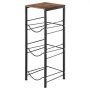 VEVOR Water Jug Holder, 4 Tiers 11 L and 19 L Water Bottle Holder for 3 Bottles, Heavy Duty Jug Rack Organizer with Storage Shelf, Detachable for Kitchen, Office, Living Room, Black and Brown