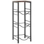VEVOR Water Jug Holder, 4 Tiers 11 L and 19 L Water Bottle Holder for 3 Bottles, Heavy Duty Jug Rack Organizer with Storage Shelf, Detachable for Kitchen, Office, Living Room, Black and Brown