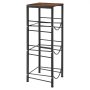 VEVOR Water Jug Holder, 4 Tiers 11 L and 19 L Water Bottle Holder for 3 Bottles, Heavy Duty Jug Rack Organizer with Storage Shelf, Detachable for Kitchen, Office, Living Room, Black and Brown