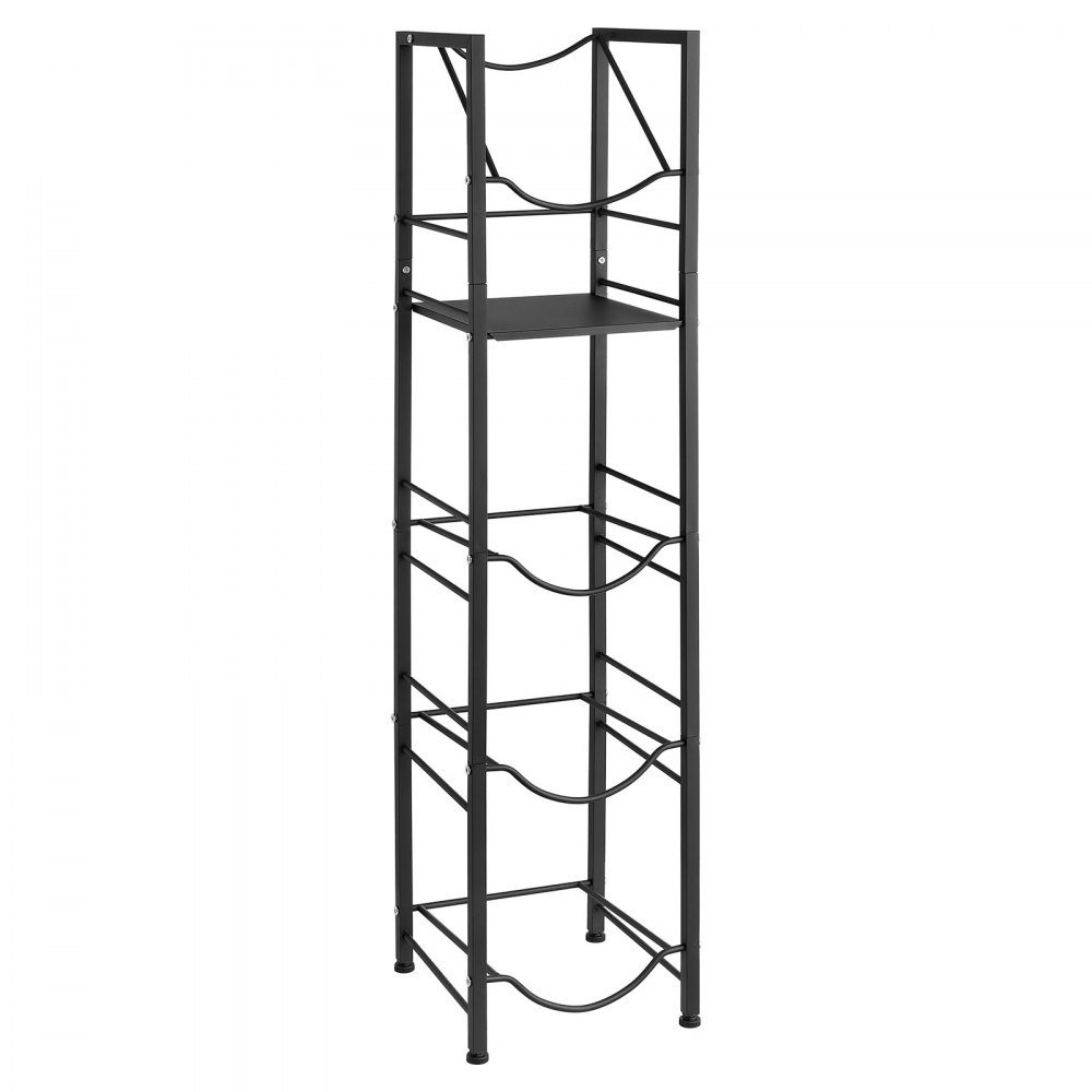 VEVOR Estante para Garrafas de Agua, Soporte para Botellones de Agua, Estantería Metálica de 5 Niveles para 4 Botellas de 11/19 L, Diseño Antivuelco, Organizador de Almacenamiento para Oficina Cocina