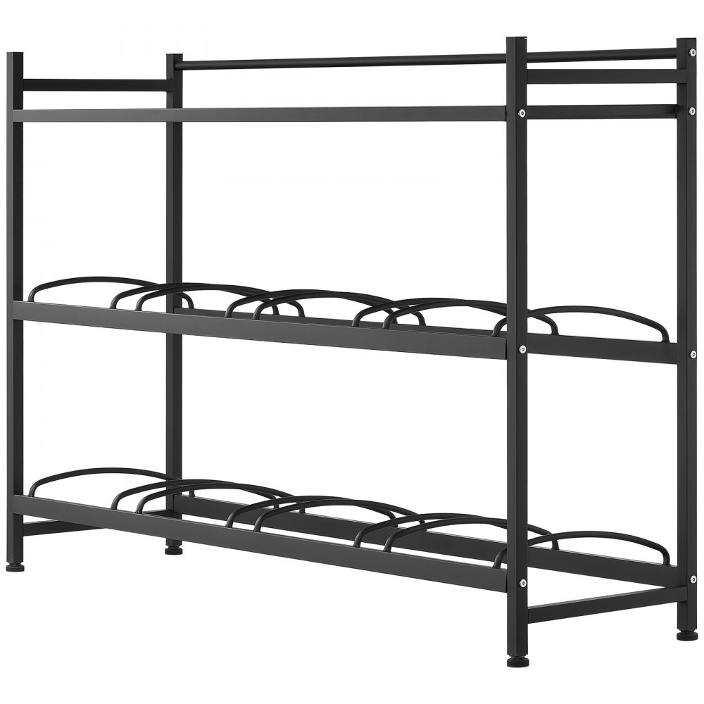 VEVOR Estante para Garrafas de Agua, Soporte para Botellas Grandes de Agua, Estantería de 3 Niveles y 8 Compartimentos, para Jarras de 11/19 L, Organizador de Almacenamiento para Oficina Cocina Salón