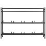 VEVOR Water Jug Holder, 3 Tiers 4 Rows 11 L and 19 L Water Bottle Holder for 8 Bottles, Heavy Duty Jug Rack Organizer with Storage Shelf, Angled Design, for Kitchen, Office, Living Room, Black
