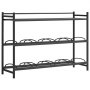 VEVOR Water Jug Holder, 3 Tiers 4 Rows 11 L and 19 L Water Bottle Holder for 8 Bottles, Heavy Duty Jug Rack Organizer with Storage Shelf, Angled Design, for Kitchen, Office, Living Room, Black