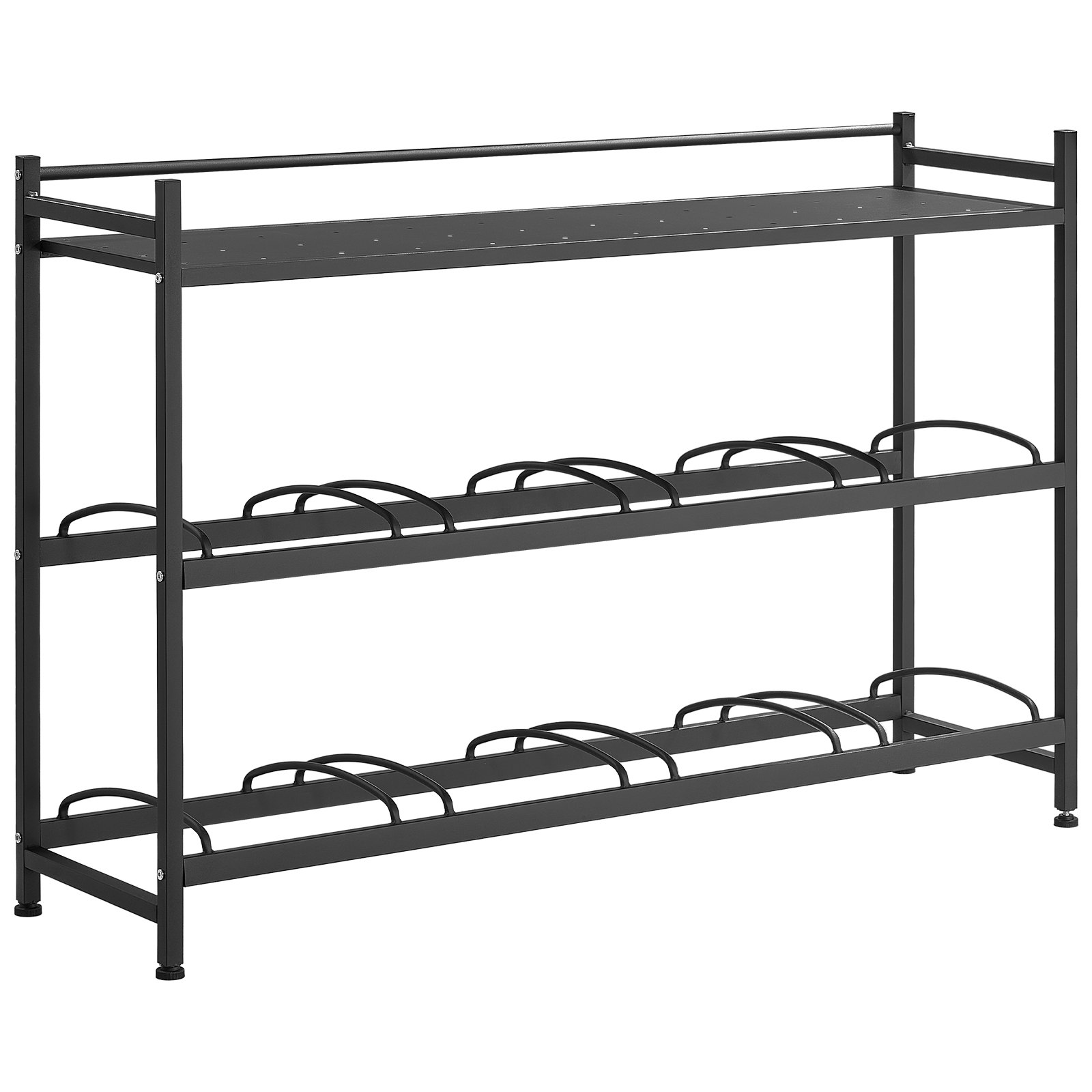 VEVOR Estante para Garrafas de Agua, Soporte para Botellas Grandes de Agua, Estantería de 3 Niveles y 8 Compartimentos, para Jarras de 11/19 L, Organizador de Almacenamiento para Oficina Cocina Salón