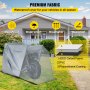 VEVOR Funda para moto de tela Oxford 600D Cubierta de la motocicleta 270cm x 105cm x 155cm Funda para moto a prueba de rayos ultravioleta Agua Lluvia Polvo