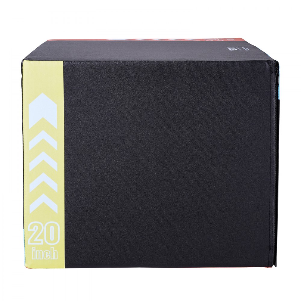 VEVOR Caja Pliométrica 3 Alturas de 50/60/76 cm, Caja de Salto Culturismo Fitness de Espuma Antideslizante Carga de 159 kg para Entrenamiento Pliométrico Flexiones Sentadillas Gimnasio Hogar