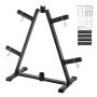 VEVOR Weight Plate Rack A-Frame Weight Plate Tree for 2-inch Weight Plates, Weight Plate Tree, 136 kg Load Capacity, Weight Storage Holder, Barbell Rack Storage Stand