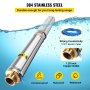 VEVOR Bomba de Pozo Profundo Motor de 1,1 KW Bomba Sumergible para Pozo 240 V 50 Hz Bomba de Agua Sumergible para Pozos Flujo Máximo de 96 L/min Bomba para Pozos para Tierras de Cultivo Fábricas Minas