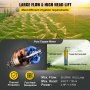 VEVOR Bomba de Pozo Profundo Motor de 1,5KW Bomba Sumergible para Pozo 220V 50Hz Bomba de Agua Sumergible para Pozos Flujo Máximo de 118,2 L/min Bomba para Pozos para Tierras de Cultivo Fábricas Minas