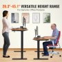 VEVOR Escritorio de Pie de Altura Ajustable 0,72-1,1 m Mesa Elevable con Cajón de 1,2 x 0,6 m Escritorio Eléctrico de Pie Elevación de 15,4 mm/s Estructura Metálica Carga de 82 kg para Hogar Oficina