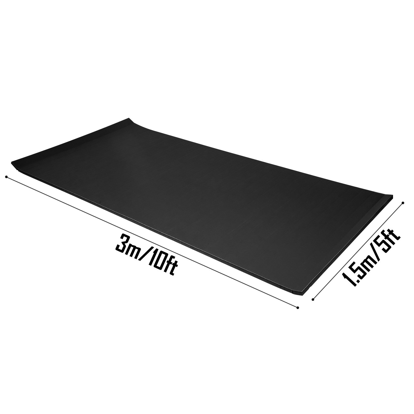 Alfombrilla Fitness Esterilla Fitness 1,5 x 3 m Negro Colchonetas para Gimnasio