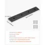 VEVOR Rampa de Goma para Bordillos 2 Piezas Puente de Bordillo Alto de 50,8 mm Carga de 15 T con Depósito de Drenaje, para Sillas de Ruedas, Motocicletas, Coches, Cortacéspedes, Remolques, Negro