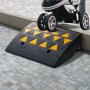 VEVOR Rampa de Umbral Altura 15,2 cm Rampa de Goma para Acera Carga de 15 T Rampa de Acceso para Sillas de Ruedas con Estructura de Malla Estable para Paso Coches Motos Bicicletas 49,1x37x15,2 cm