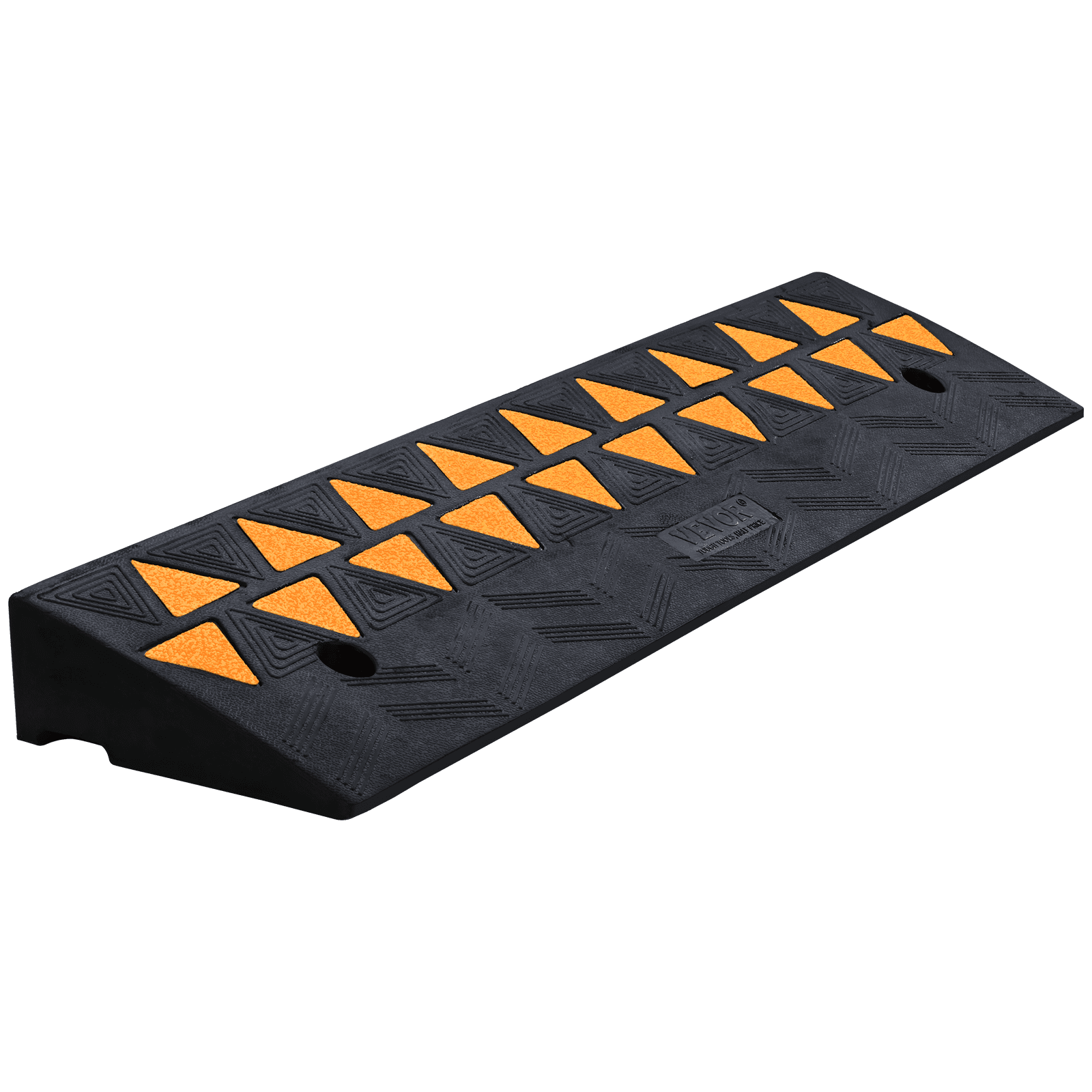 VEVOR Threshold Ramp, Solid Rubber, Door Threshold Ramp, Max. Load Capacity up to 15 Tons, Curb Ramp, 100x25x9.4cm, Wheelchair Ramp, Access Ramp, Rubber Ramp, Suitable for Uneven Ground and Curbs
